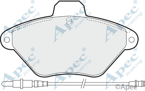 APEC BRAKING Bremžu uzliku kompl., Disku bremzes PAD804